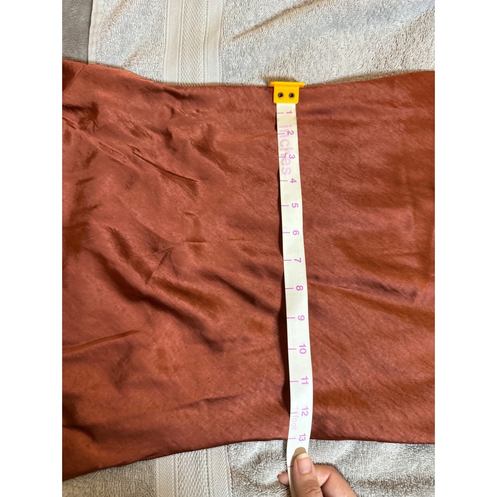 NWT Lulus Size XS Love in Your Life Rust Brown Satin Halter Maxi Dress Formal - Picture 4 of 7